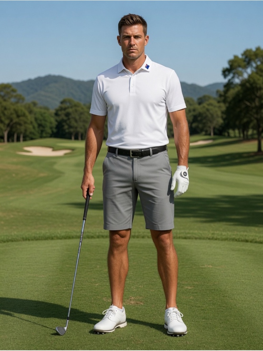 Greg Norman Collection Men's Grey Ultimate Luxury Travel Golf Shorts